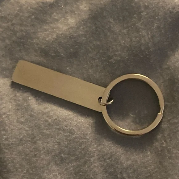 Silver Keychain with Engraved Message - Picture 2 of 2